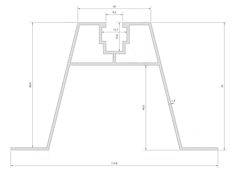 Profil trapezowy szyna 70 panele fotowolt. 6,21m